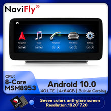 Load image into Gallery viewer, NaviFly 10.25&quot; IPS Screen 8 core Android 10.0 Car GPS Navigation player For Mercedes Benz C Class W205 2014-2018 NTG5.0 With WIF
