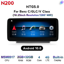 Load image into Gallery viewer, NaviFly 10.25&quot; IPS Screen 8 core Android 10.0 Car GPS Navigation player For Mercedes Benz C Class W205 2014-2018 NTG5.0 With WIF
