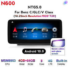 Load image into Gallery viewer, NaviFly 10.25&quot; IPS Screen 8 core Android 10.0 Car GPS Navigation player For Mercedes Benz C Class W205 2014-2018 NTG5.0 With WIF
