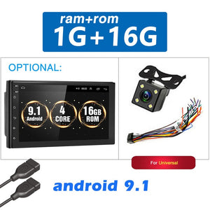 Podofo Android 8.1 2 Din Car radio Multimedia GPS Player 2DIN 2.5D Universal For Volkswagen Nissan Hyundai Kia toyota LADA Ford