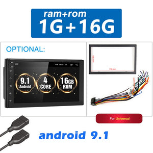 Podofo Android 8.1 2 Din Car radio Multimedia GPS Player 2DIN 2.5D Universal For Volkswagen Nissan Hyundai Kia toyota LADA Ford