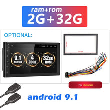 Load image into Gallery viewer, Podofo Android 8.1 2 Din Car radio Multimedia GPS Player 2DIN 2.5D Universal For Volkswagen Nissan Hyundai Kia toyota LADA Ford
