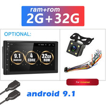 Load image into Gallery viewer, Podofo Android 8.1 2 Din Car radio Multimedia GPS Player 2DIN 2.5D Universal For Volkswagen Nissan Hyundai Kia toyota LADA Ford
