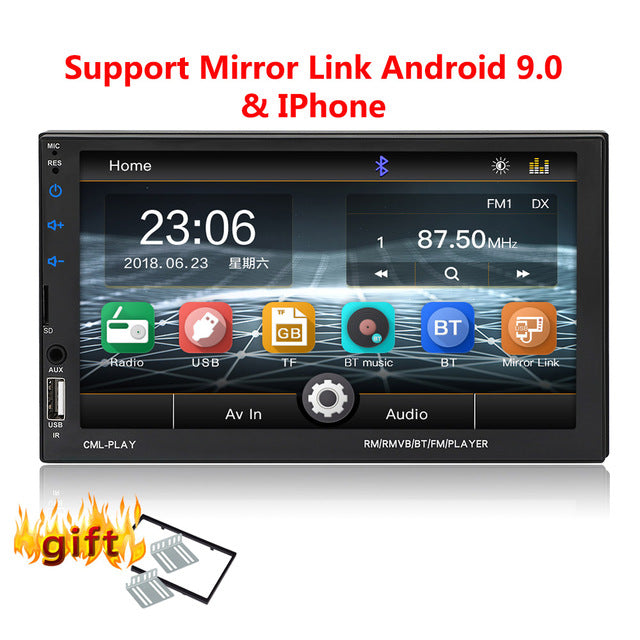 2 Din Car Radio Bluetooth mirrorlink 2din Car Autoradio 7'' MP5 Player Car Backup Monitor Car Audio For Rearview Camera Remote