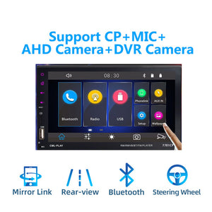 2 Din Car Radio Bluetooth mirrorlink 2din Car Autoradio 7'' MP5 Player Car Backup Monitor Car Audio For Rearview Camera Remote