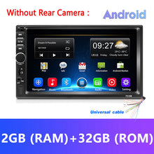 Load image into Gallery viewer, Podofo Android 2 Din Car Radio RAM 2GB+ ROM 32GB Android 7&#39;&#39; 2Din Car Radio Autoradio GPS Multimedia Player For Ford VW Golf
