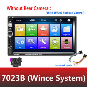 AMPrime Universal 2 din Car Multimedia Player Autoradio 2din Stereo 7" Touch Screen Video MP5 Player Auto Radio Backup Camera