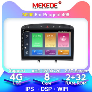 MEKEDE 4+64G car stereo for 2010-2015 2016 PEUGEOT 308 408 with GPS Navigation Head Unit Mirror Link 4G WiFi